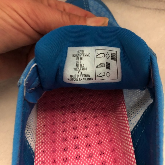 NWT Lands End sz 8 Water Shoes Blue & Pink - Picture 5 of 8